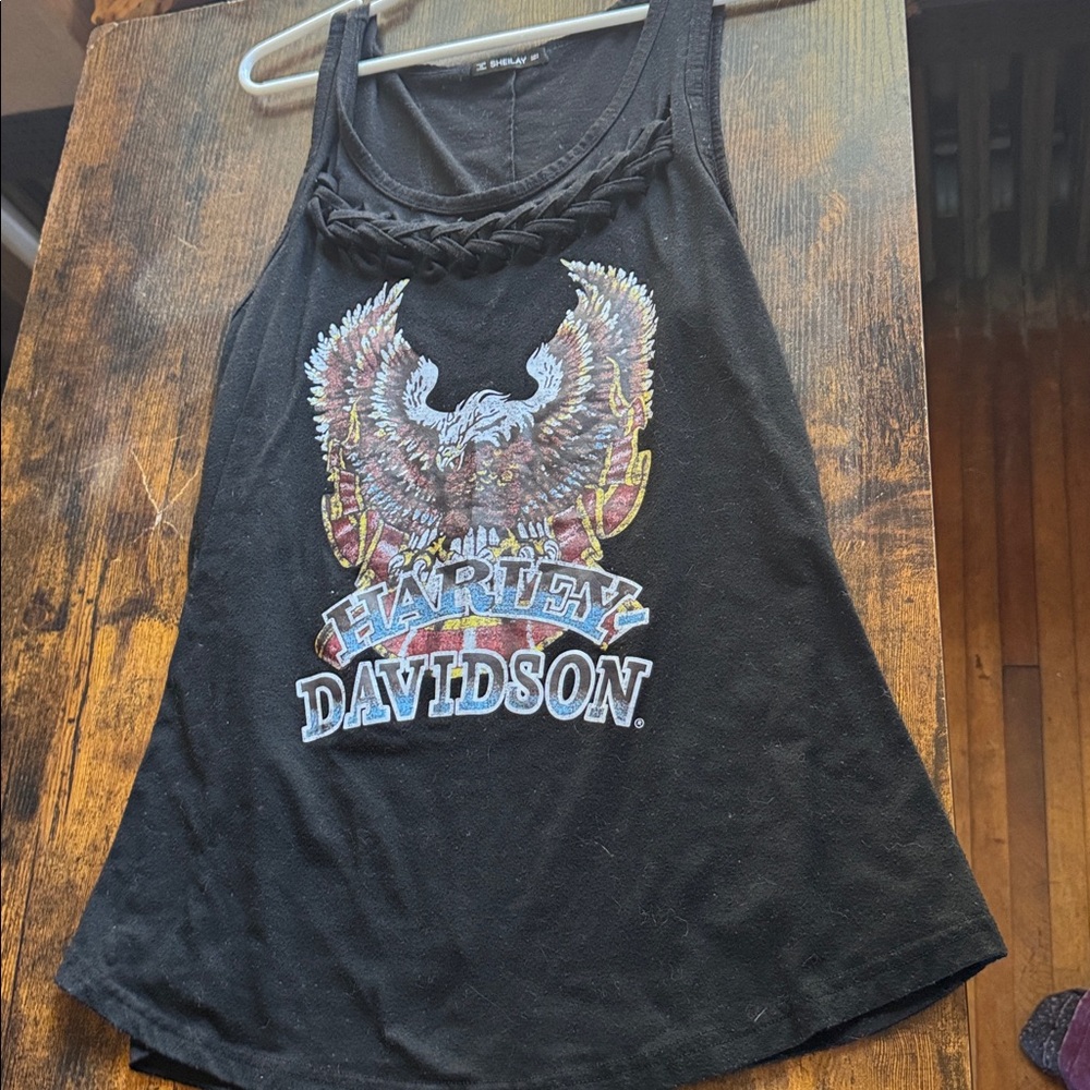 Harley-Davidson Black Tank with Eagle Design knock off